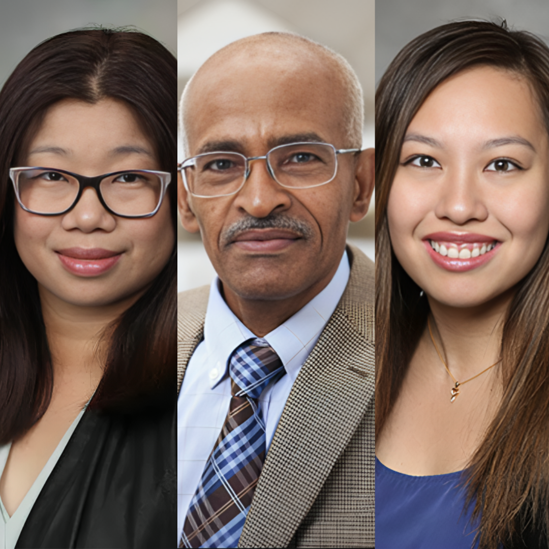 From left to right: Christina Wu, MD; Ahmedin Jemal, DVM, PhD; Adelina Hung, MD | Credit: Mayo Clinic; American Cancer Society; Sinai Health System