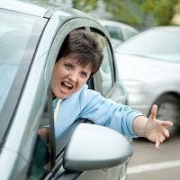 woman with road rage, driving, expedia