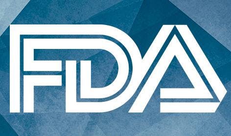 FDA letters written on a blue backdrop