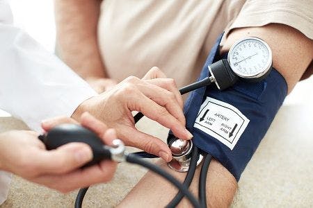 Image of a person having their blood pressure checked. | Credit: Fotolia
