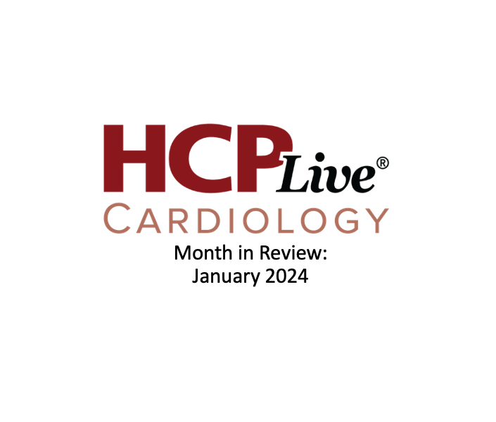Cardiology Month in Review Thumbnail. January 2024