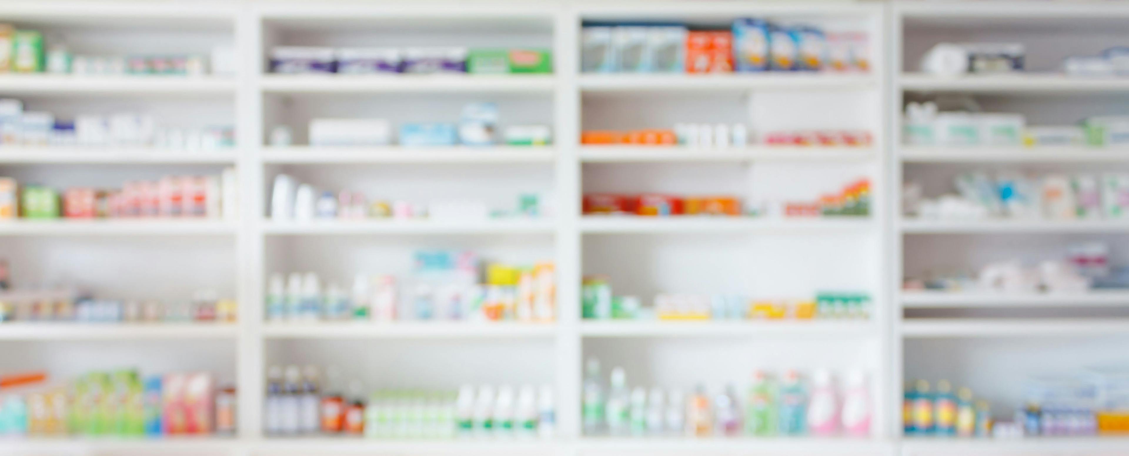 Picture of pharmacy shelves.
