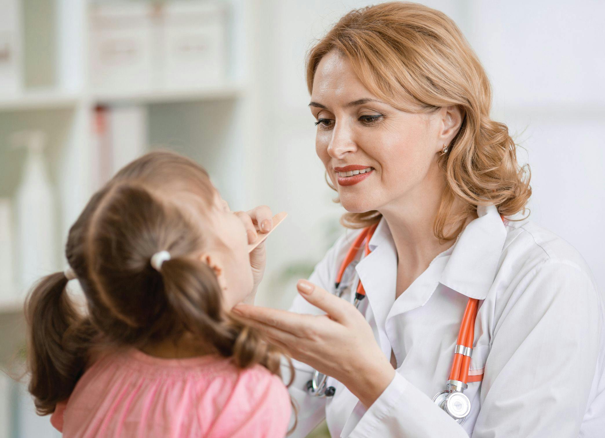 Child visiting a pediatric endocrinologist