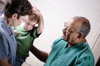 autistic child with doctor