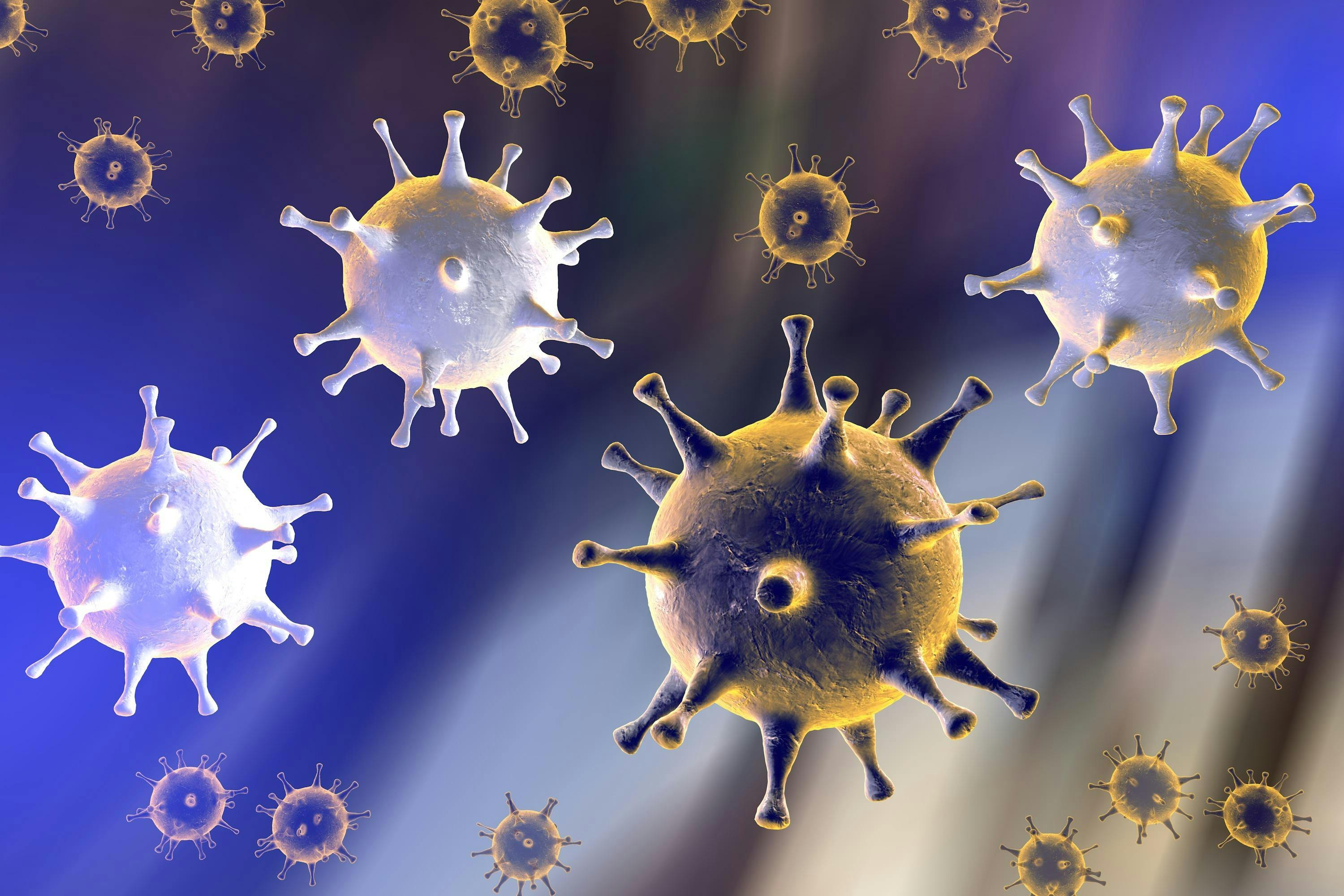 Illustration of herpes simplex virus.