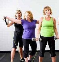 Women exercising