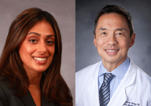 (L to R) Anjali Owens, MD, and Andrew Wang, MD | Credit: University of Pennsylvania and Duke University School of Medicine