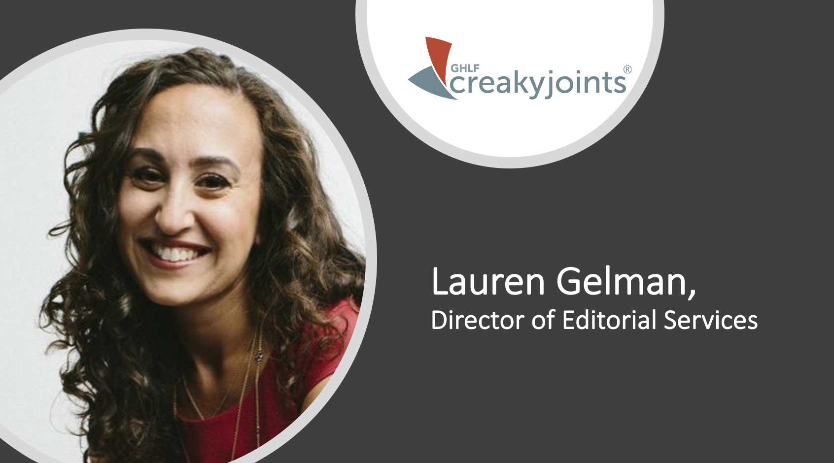 Lauren Gelman: What is CreakyJoints? 