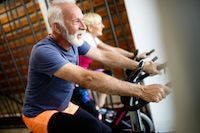 Elderly exercising