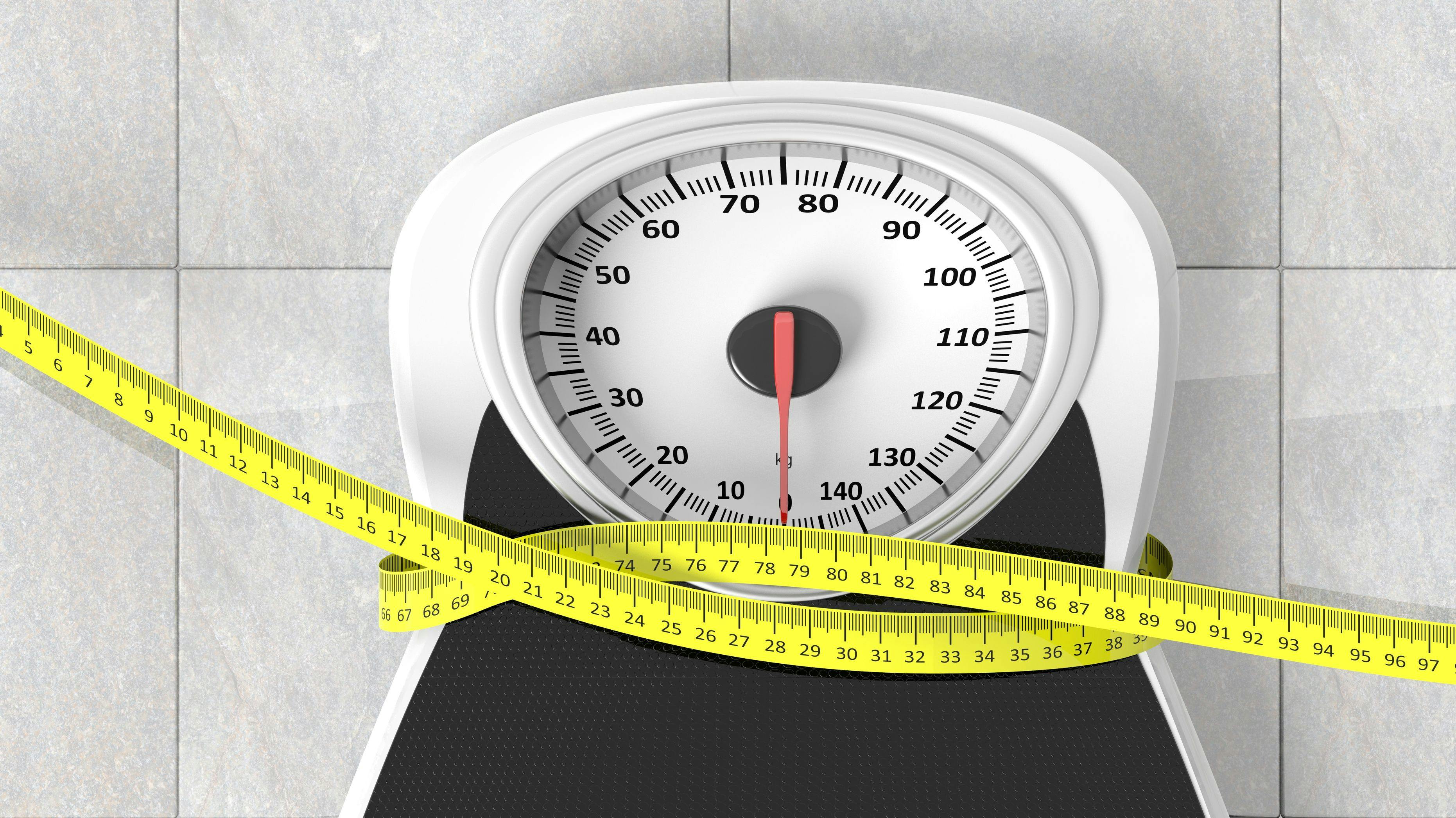 a scale showing weight loss