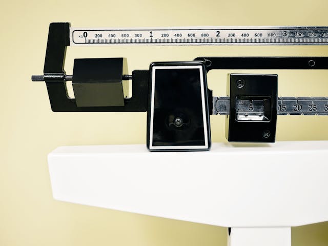 Close-up image of a scale in a doctor's office. | Credit: Fotolia